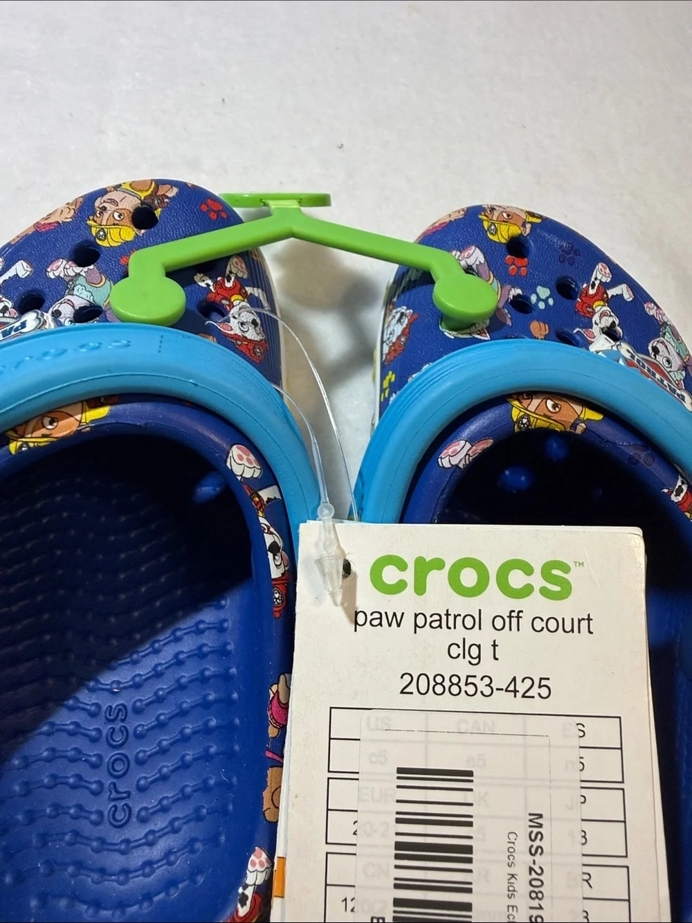 Toddler PawPatrol™ Off Court Clog. Little Kids Size C5 (1-2yr old)